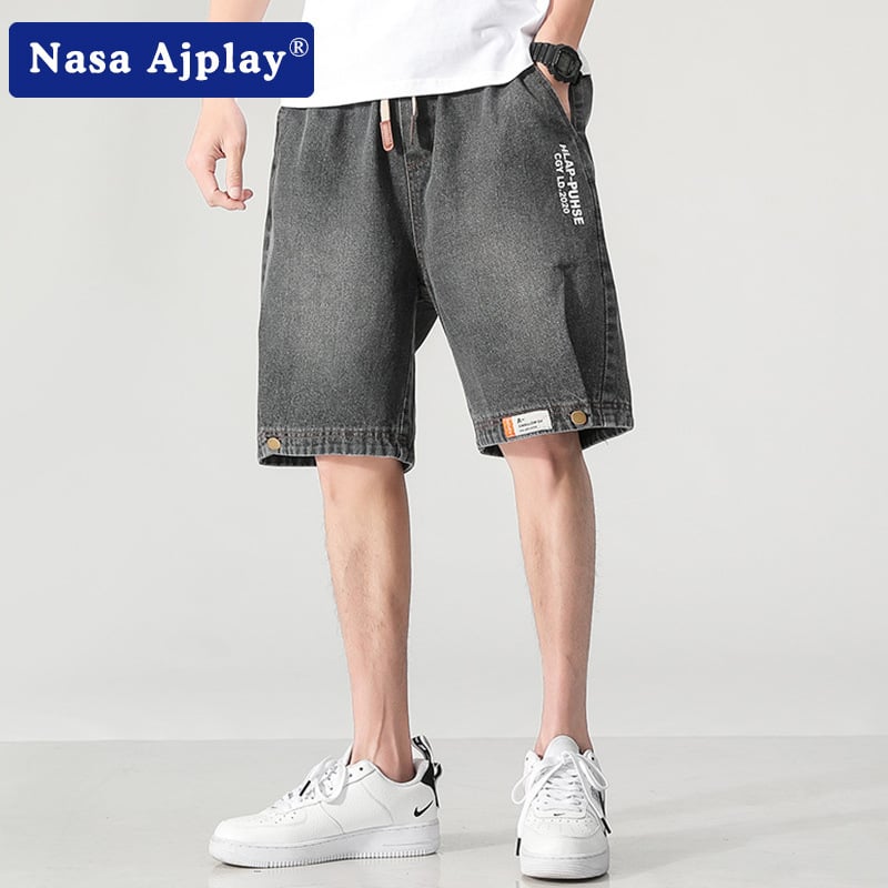 Muške Džins Šorceve, Oprane, Pet-četvrtine Duljine, Slobodan Kroj, Korejski Stil, 58,5% Pamuk