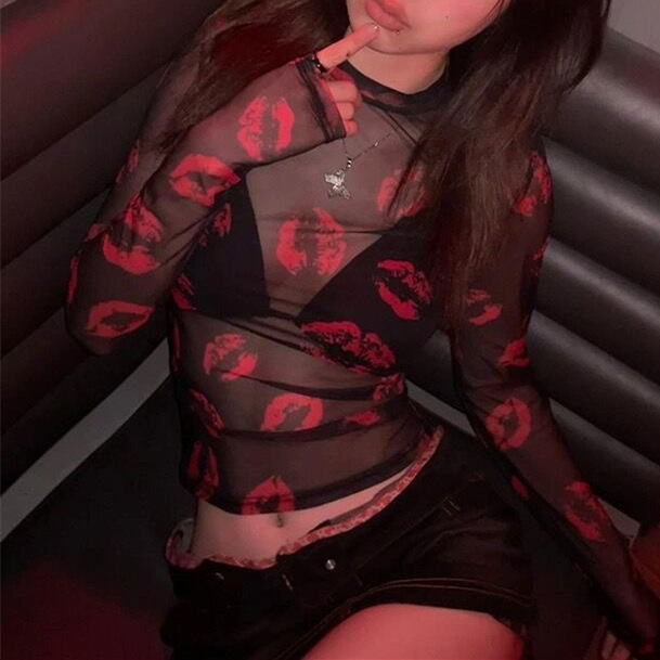 Ženski uski dugi rukav poliester majica s UPF30+ zaštitom od sunca i tiskom na temu para