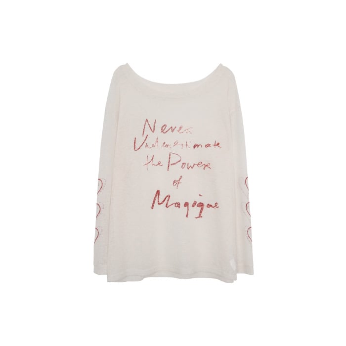 Ženska ljetna bluza s UV zaštitom UPF30+, široki kroj, dugi rukavi, poliester, tekstualni uzorak