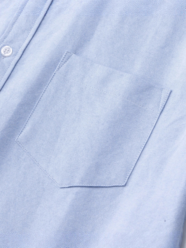 Cămașă în stil cardigan, mâneci lungi, guler, buzunar, bumbac 96%+