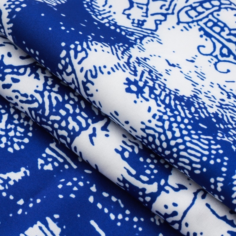 Cămașă cu imprimeu Zeul Soarelui — stil retro, mânecă scurtă, guler rever, croială lejeră