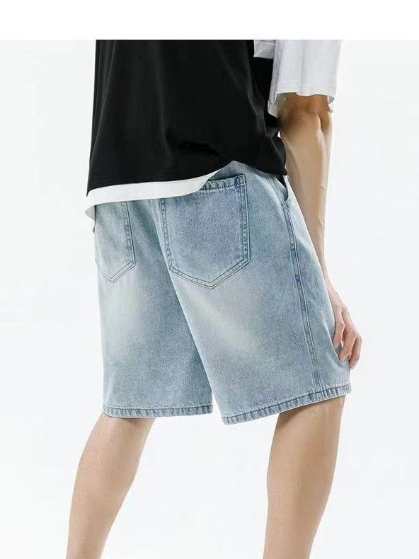 Muške pamucne šorceve s ravnim krojem i vezicama u struku – ljeto, ležerni stil