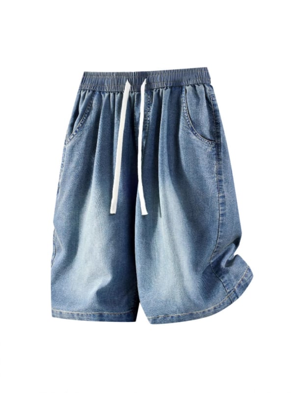 Lyocell denim šorc, slobodan kroj, mikroelastičan, ljeto 2025