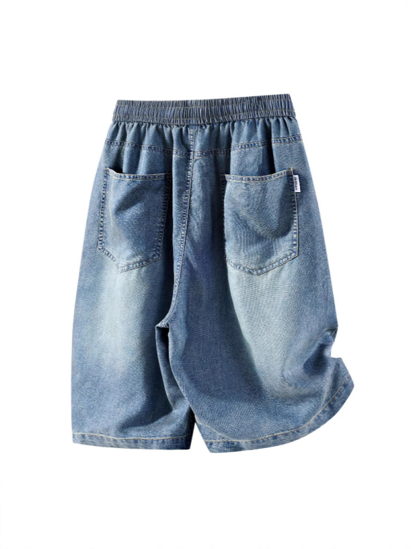 Lyocell denim šorc, slobodan kroj, mikroelastičan, ljeto 2025