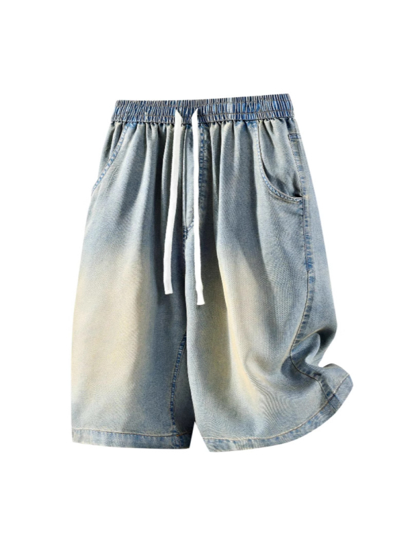 Lyocell denim šorc, slobodan kroj, mikroelastičan, ljeto 2025