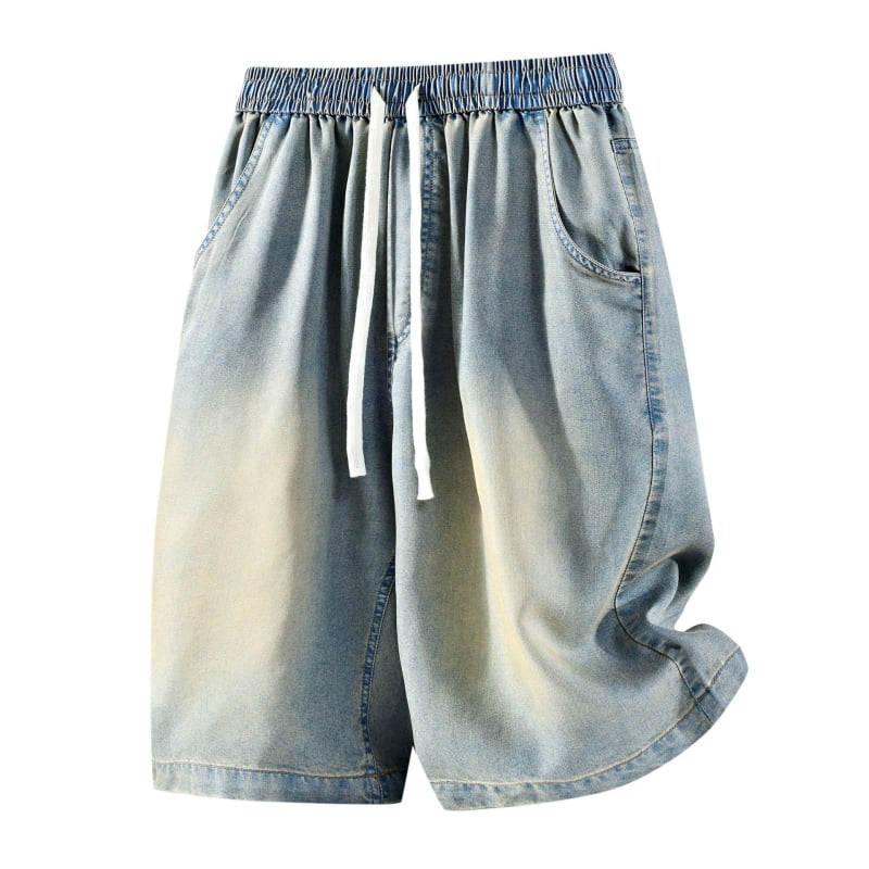 Lyocell denim šorc, slobodan kroj, mikroelastičan, ljeto 2025