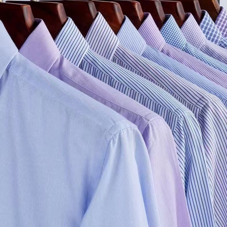 Cămașă bărbătească în dungi, cu mânecă lungă, croială lejeră, stil coreean, guler rever