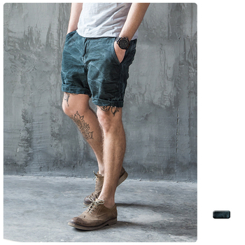 Muške džins kratke hlače, uski kroj, pamuk-denim, retro stil