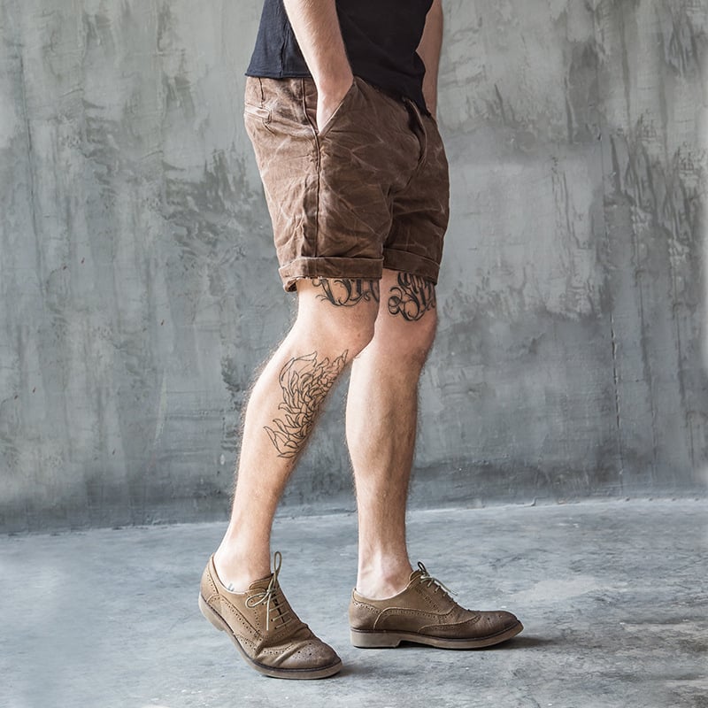 Muške džins kratke hlače, uski kroj, pamuk-denim, retro stil