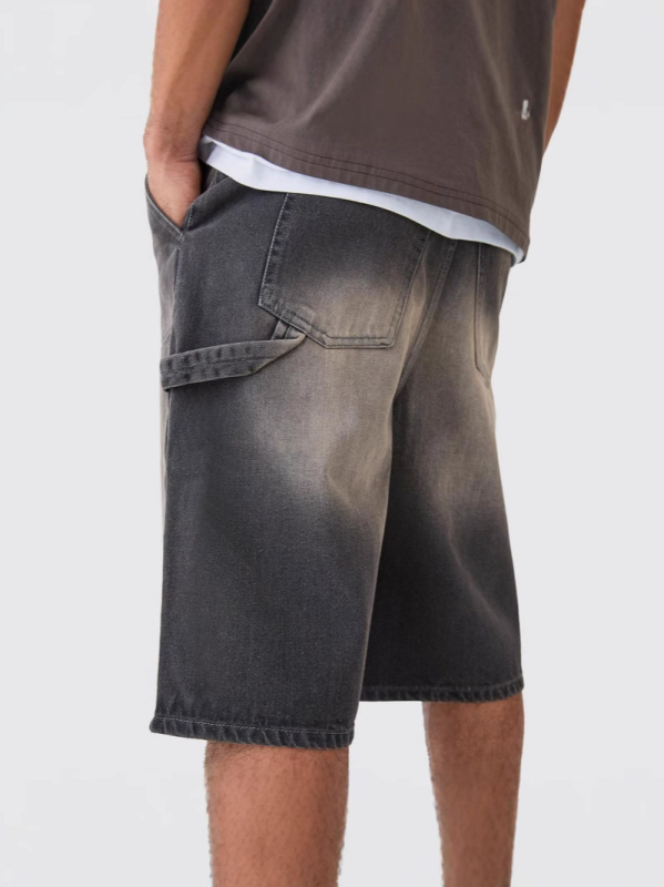 Muške traper šorceve, ležerno ravni kroj, srednje duljine, 90% pamuk, Ljeto 2025