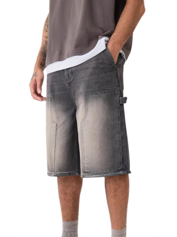 Muške traper šorceve, ležerno ravni kroj, srednje duljine, 90% pamuk, Ljeto 2025