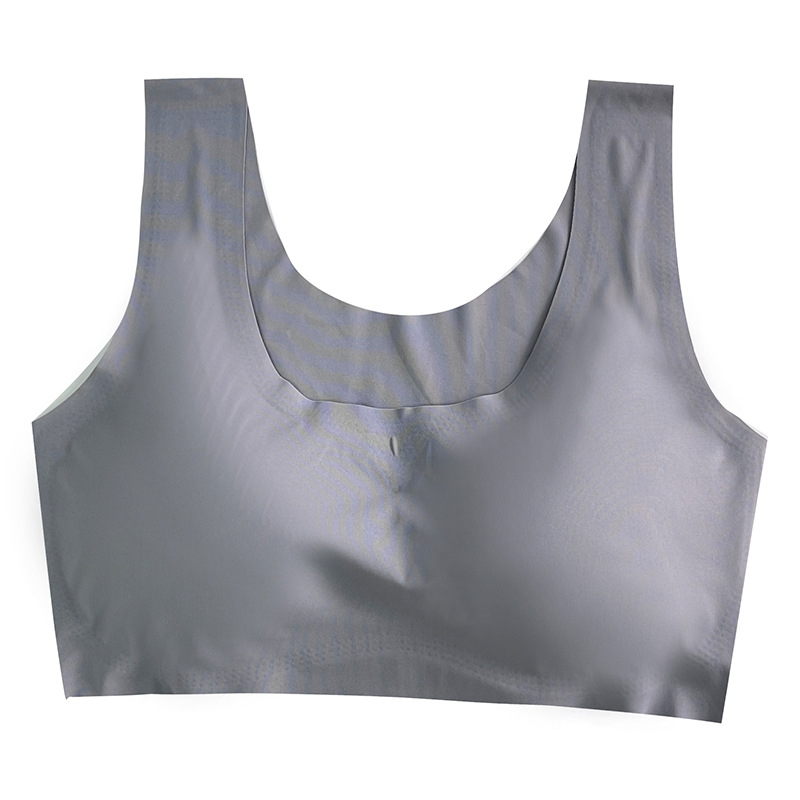 Nylonból készült seamless tube top sportmelltartó, 1/2 kosár, formázott (vékony felső rész, vastag alsó rész), lélegző, összegyűjt, csúszásmentes