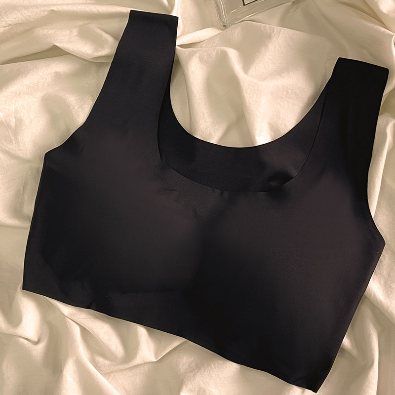 Nylonból készült seamless tube top sportmelltartó, 1/2 kosár, formázott (vékony felső rész, vastag alsó rész), lélegző, összegyűjt, csúszásmentes