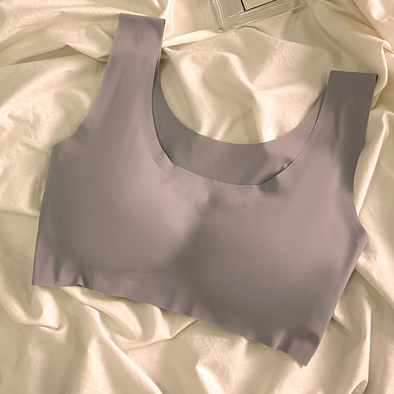 Nylonból készült seamless tube top sportmelltartó, 1/2 kosár, formázott (vékony felső rész, vastag alsó rész), lélegző, összegyűjt, csúszásmentes