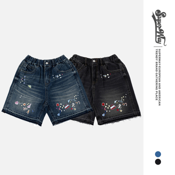 Muške traper kratke hlače - elastičan pojas, opušten kroj, 100% pamuk, Ljeto 2025