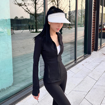 Ženski UV-zaštitni sportski kardigan top, Slim-Fit, dugi rukavi, prozračan brzo se suši, najlon-spandeks smjesa