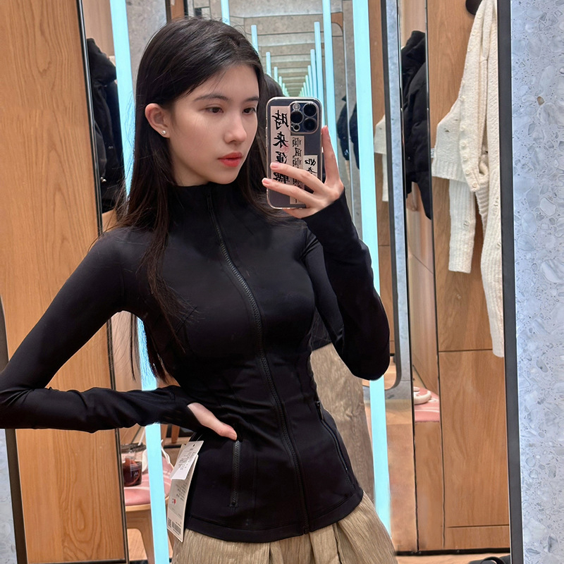 Ženski UV-zaštitni sportski kardigan top, Slim-Fit, dugi rukavi, prozračan brzo se suši, najlon-spandeks smjesa