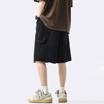 Muške traper šorceve, oprani retro stil, ravni kroj, lagani za ljeto