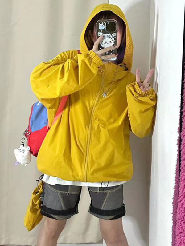 Jakna od denima s pamukom, polo ovratnik, dugi rukavi, zatvarač, široki kroj