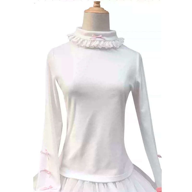 Top z polyestéru so štíhlym strihom, polovyšší golier, dlhé rukávy, panelové šitie