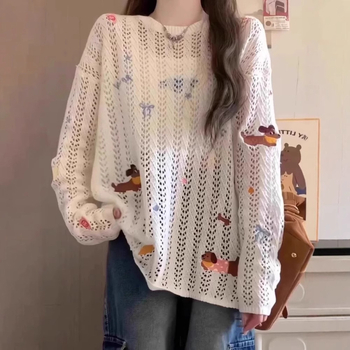 Ženski top s dugim rukavima, širokog kroja, viskoza, UPF30+, životinjski uzorak