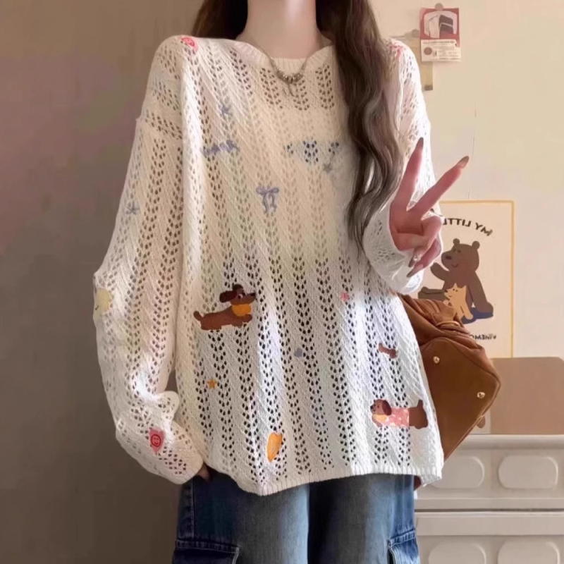 Ženski top s dugim rukavima, širokog kroja, viskoza, UPF30+, životinjski uzorak