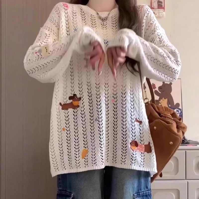 Ženski top s dugim rukavima, širokog kroja, viskoza, UPF30+, životinjski uzorak