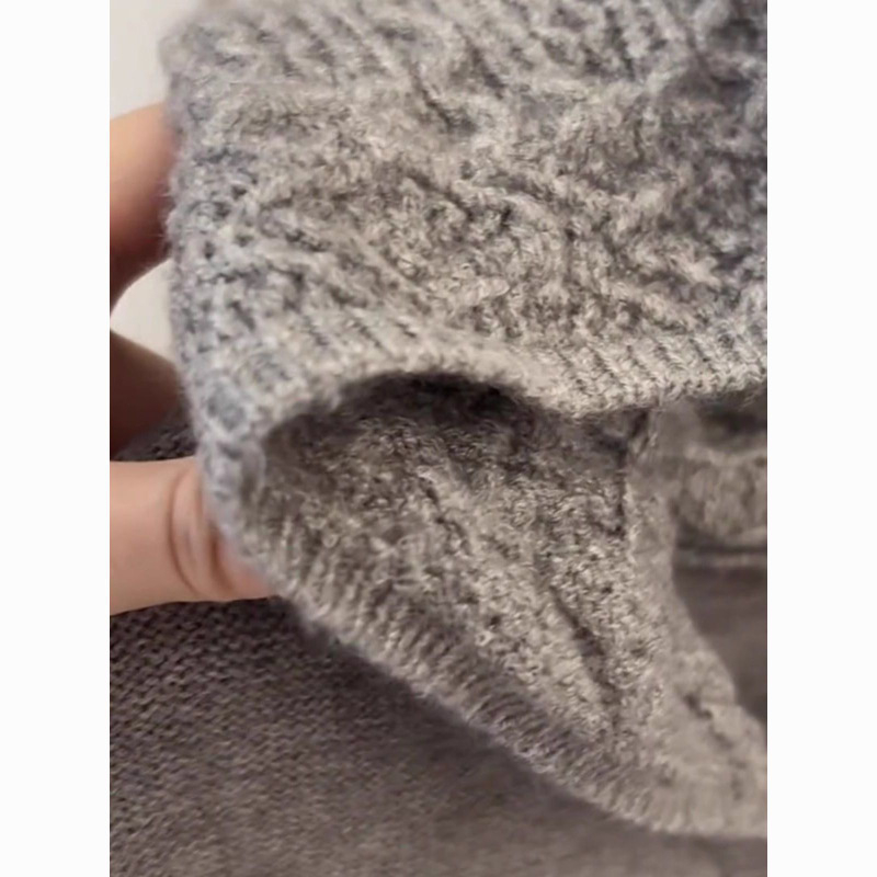 Dámsky pletený top s kapucňou a čipkovanými vsadkami, jesenné-zimné, vlna zo oviec, ľadová hodváb a spandex zmes