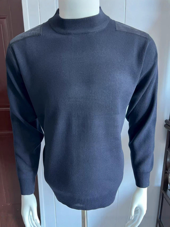 Πουλόβερ από μαλλί, στρογγυλός λαιμός, 100% λεπτό μαλλί, μακριά μανίκια, χειμερινό εργασιακό ρούχο