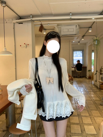 Top din dantelă cu mâneci lungi pentru femei, guler rotund, mâneci prințesă, lungime medie, amestec poliester-spandex