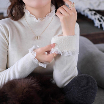 Félmagas galléros kötött pulóver, egyszínű, 70-80% poliészter, <30% spandex