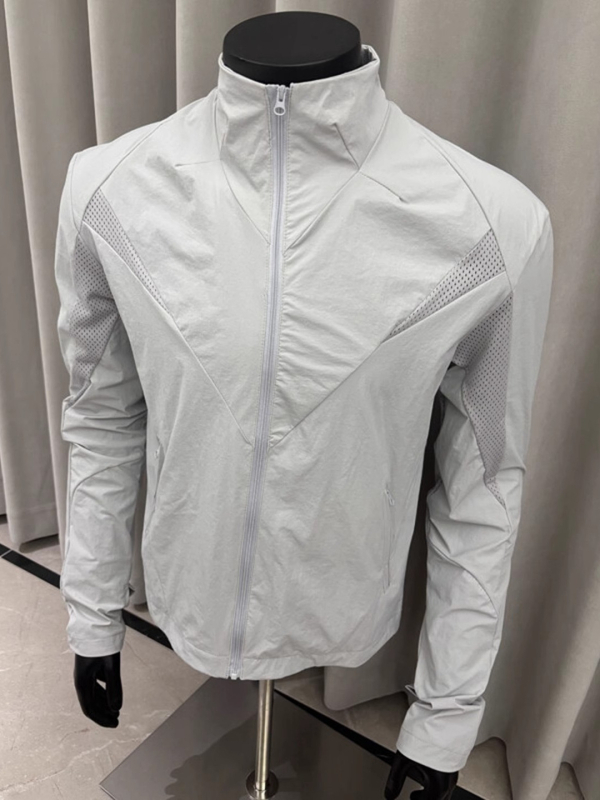 Jakna sa stojećim ovratnikom za zaštitu od sunca, ljeto, prozračan mrežasti materijal, brzo suši, tanak vanjski sportski kaput za vožnju biciklom