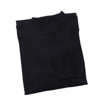 Muški pamučni dugi rukav top s visokim ovratnikom i ribastim pletenjem, 70% pamuk, prozračan, srednja debljina (161-180 g/m²)