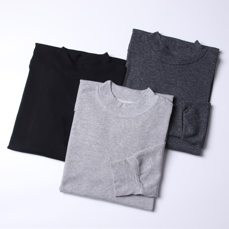 Muški pamučni dugi rukav top s visokim ovratnikom i ribastim pletenjem, 70% pamuk, prozračan, srednja debljina (161-180 g/m²)