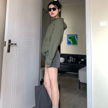 Ženska all-season jakna s kapuljom, dugi kroj, materijal od sintetičkih vlakana, UV zaštita