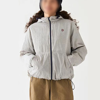 Ženski kapuljačasti top za vanjske sportske aktivnosti, UV zaštita UPF50+, najlon/spandeks, dugi rukav, zip, proljeće 2025