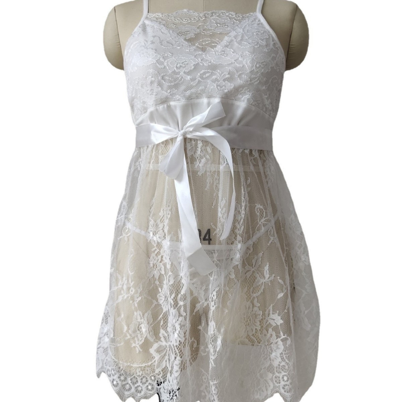 Čipkasto donje rublje s podvezicom, seksi prozirno otkriva dojke, europski stil (Čipka; Stil: otkriva dojke; Poliester 90-95%; Tanka tkanina 121-140 g/m²)