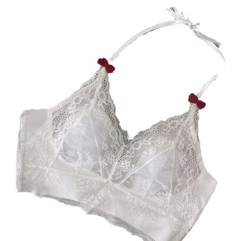 Čipkasta camisola s mašnicom, puna šalica, tanke oblikovane šalice, odvojive halter-trake