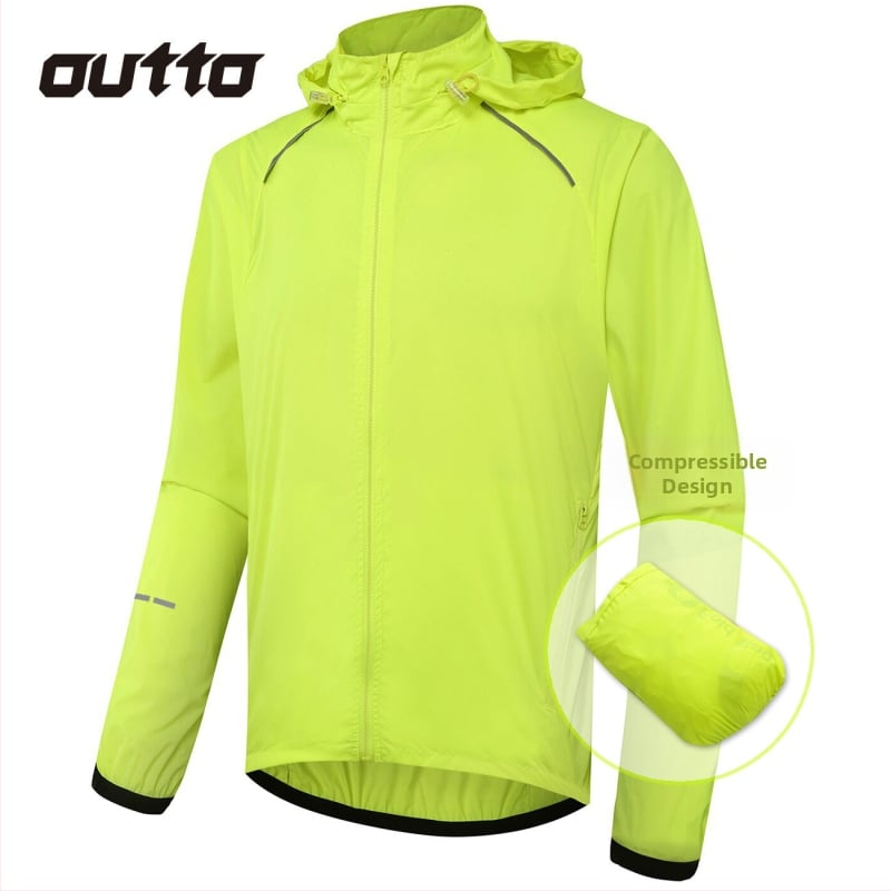 Muška biciklistička jakna - otporna na vjetar, kapuljača, UV zaštita UPF60, proljeće, model #190013