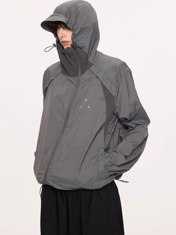 Jakna s kapuljačom, UV zaštita 50, slobodan kroj, ljeto