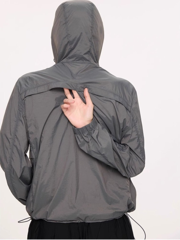 Jakna s kapuljačom, UV zaštita 50, slobodan kroj, ljeto