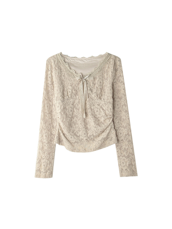 Nailona un elastāna krekls, krāsu blokas raksts, V kakla izgriezums, garas piedurknes, minimālistisks stils