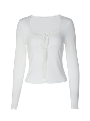 Milk Silk majica s kapuljom, kvadratni ovratnik, dugi rukavi, gradski stil – jesen 2025
