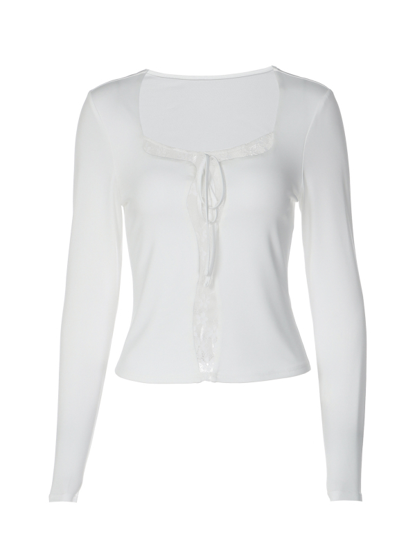 Milk Silk majica s kapuljom, kvadratni ovratnik, dugi rukavi, gradski stil – jesen 2025