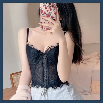 Čipkasto donje rublje s odvojivim dvostrukim naramenicama, 3/4 košarica, tanko oblikovan košarica, najlon tkanina 70-80%