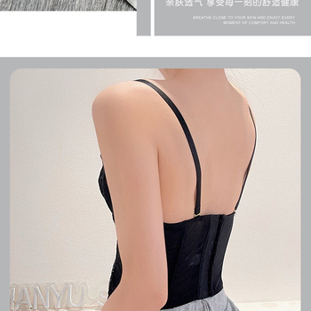 Čipkasto donje rublje s odvojivim dvostrukim naramenicama, 3/4 košarica, tanko oblikovan košarica, najlon tkanina 70-80%