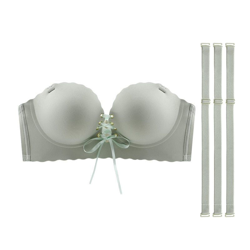 Sutien bez naramenica, protivklizni, 3/4 košarice, debeli kalup 8 cm, stražnji troredni kopči