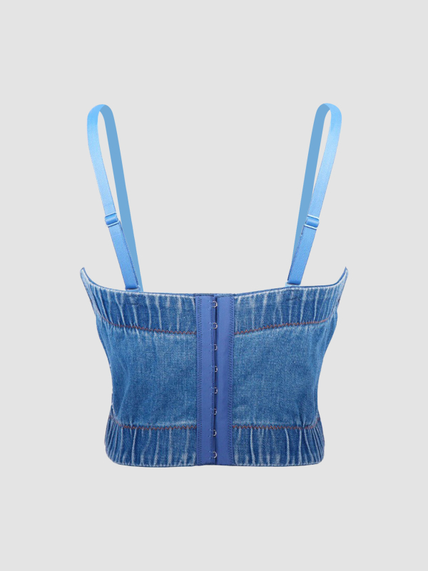 Beaded cotton-spandex tube top pre pódiové vystúpenie - 70-80% bavlna, leto 2025, pre ženy