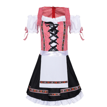 Set kostima za festival piva za žene, njemačka haljina u stilu dirndl, kostim za pozornicu, pamuk-mješavina tkanina, 95% poliester, proljeće 2025