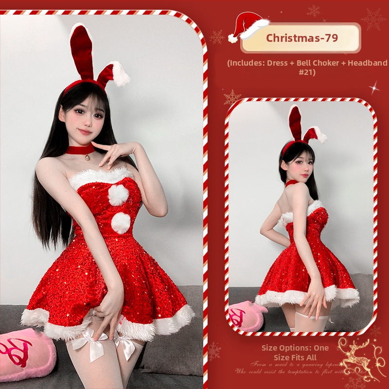 Dámsky sexy scénický šaty set zo sametu, polyester, zima 2023